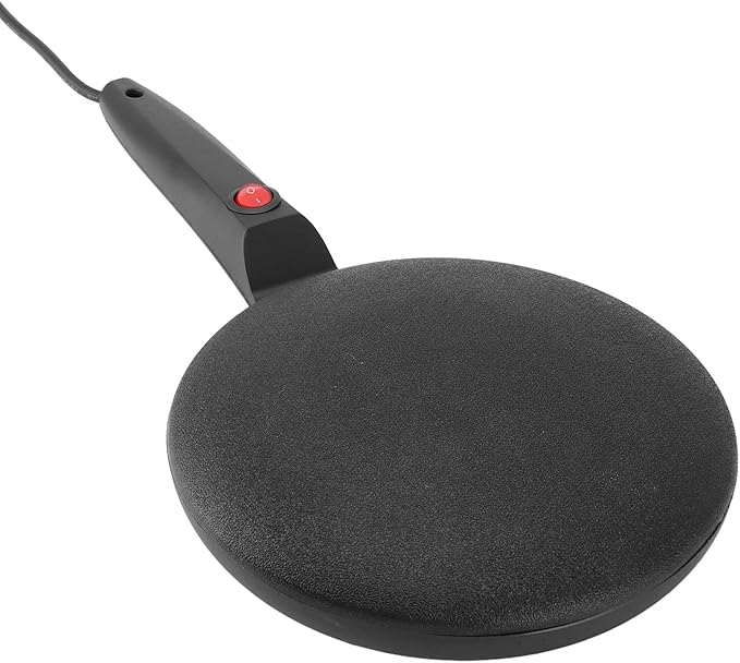 Electric Crepe Maker, Portable Crepe Maker Dipping Plate for Egg Roll Tortilla, On Off Switch, Nonstick Coating and Automatic Temperature Control (US Plug 100‑240V)