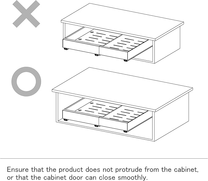SunnyPoint Pull-Out Cabinet Organizer Expandable Drawer Shelf (BLACK)