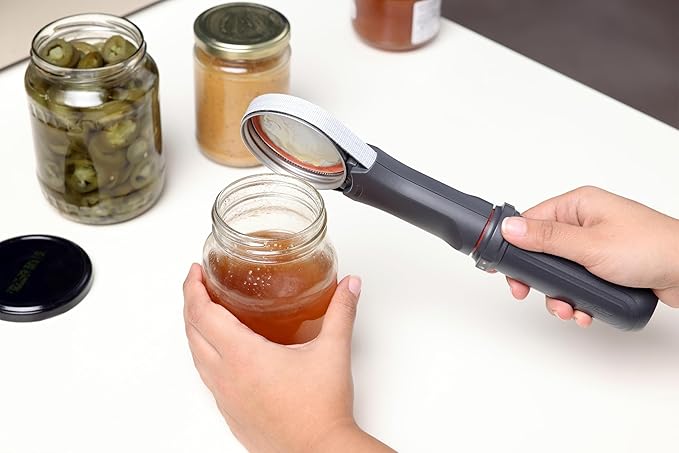 Zyliss Strongboy Jar Opener - Rubberized & Adjustable Jar Opener for Jars Up to 4" - Jar Opener for Seniors & Weak Hands - Kitchen Gadget & Tools - Lid Opener Tool for Jars - White