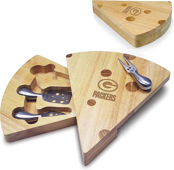 NFL Green Bay Packers Swiss Cheese Set with Cheese Tools