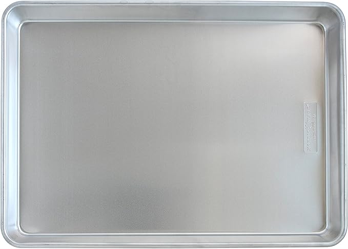 Nordic Ware Extra Large High-Sided Baking Pan, 21.1 x 15 x 2 inches, XL Big baking pan Natural Uncoated Aluminum, Reinforced Steel Rim Prevents Warping, Big Batch