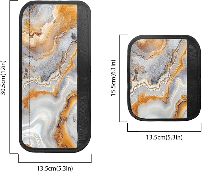 Refrigerator Door Handle Covers Set of 6 Neoprene Kitchen Appliance Handle Anti-Dust Protector for Fridge Microwave Kitchen Cabinet Stove Dishwasher, Gray Gold Marble Print
