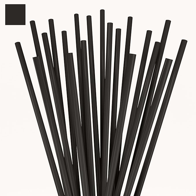 Disposable Plastic Coffee Stirrer Straw - 5 Inch Sip Stir Stick (Black, 1,000 count)