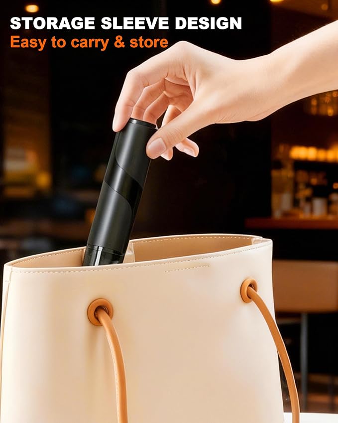 Handheld Milk Frother with Cover, Battery Powered Electric Drink Mixer (2AA Not Included) - Portable Hand Frother Wand for Coffee Matcha Cappuccino & Hot Chocolate