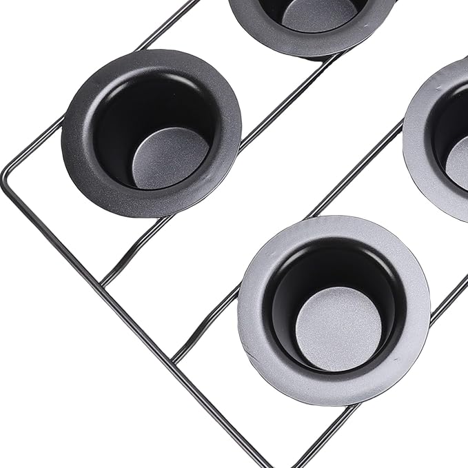 6-Cup Popover Pan - Carbon Steel Professional Bakeware, Non Stick for Yorkshire Pudding, Muffins and Popovers