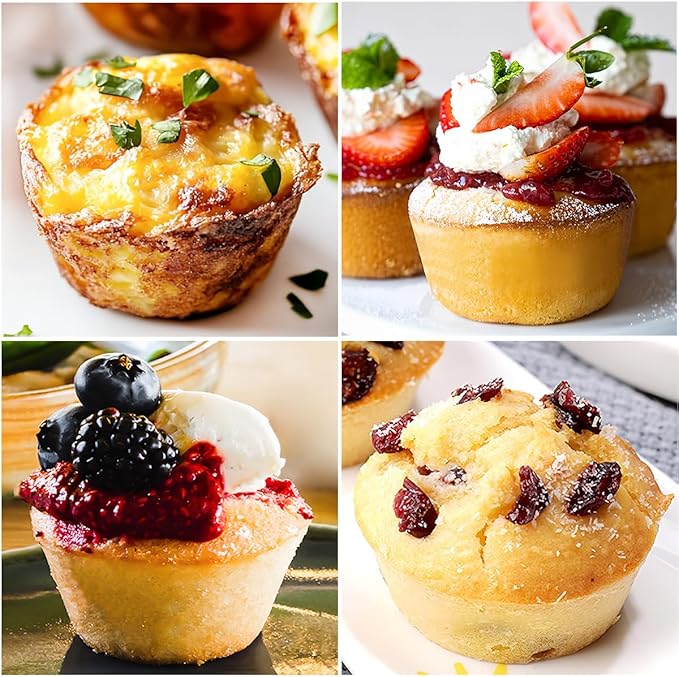 Silicone Muffin Pans for Baking, with Metal Reinforced Frame 2.8 Inch Regular Size Silicone Molds Nonstick 12 Cups for Baking Homemade Muffins, Cupcakes, Egg Bites 2 Pack Dishwasher Safe BPA Free