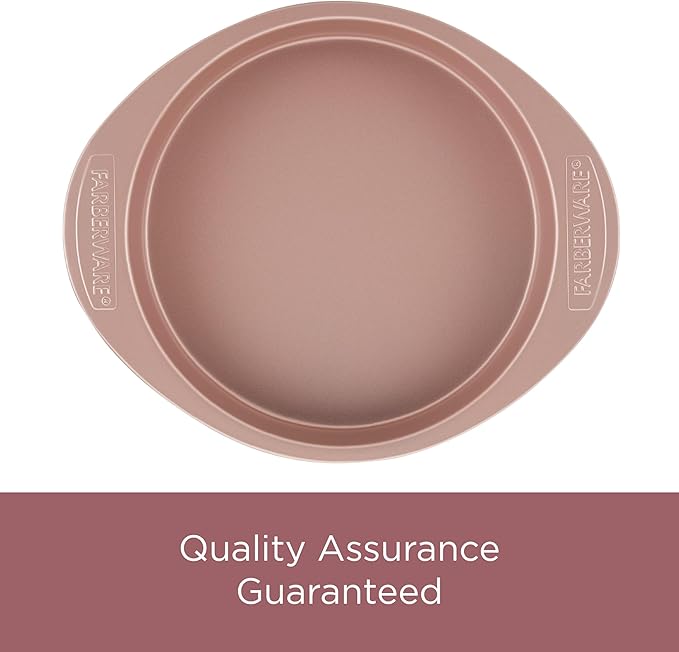 Farberware Nonstick Bakeware, Nonstick Cookie Sheet / Baking Sheet - 10 Inch x 15 Inch, Rose Gold Red