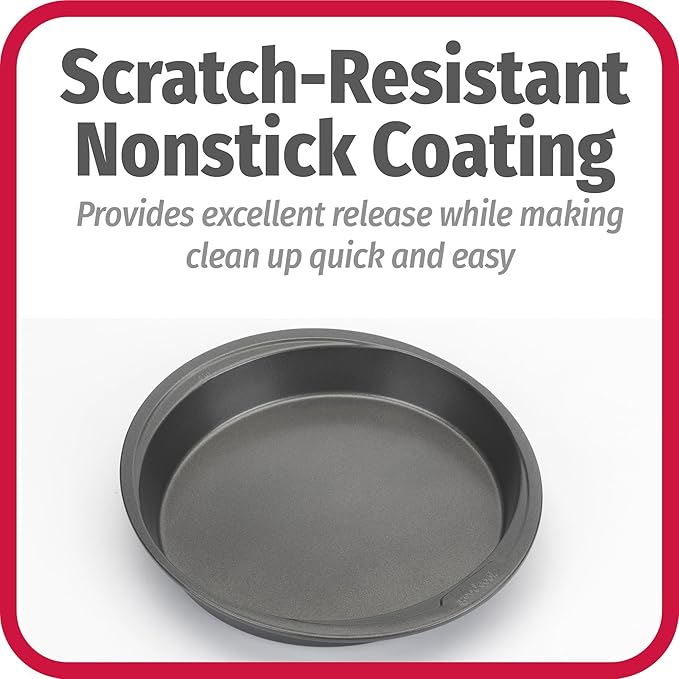GoodCook Everyday Nonstick Steel Round Cake Pan, 9-Inch, Gray
