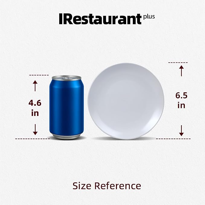 Stoneware Coupe Commercial Grade Dinnerware, Matte White Plate 6.5", Case of 36