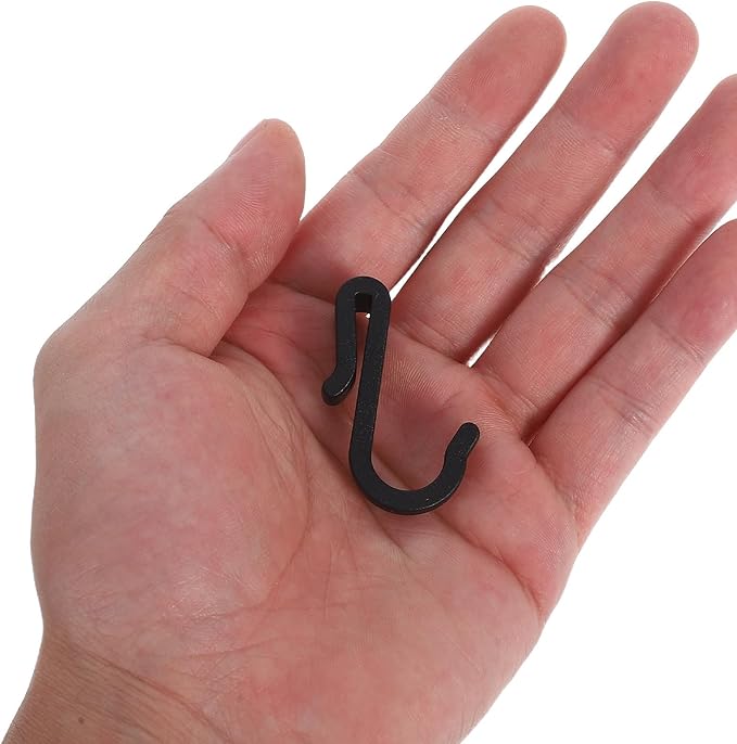 12pcs Compact Dark Plastic S-Hooks for Kitchen Storage, Utility Hanging Hooks for Pots, Pans, Towels, and Wire Grid Racks, Suitable for Kitchen, Bedroom, and Office Organization