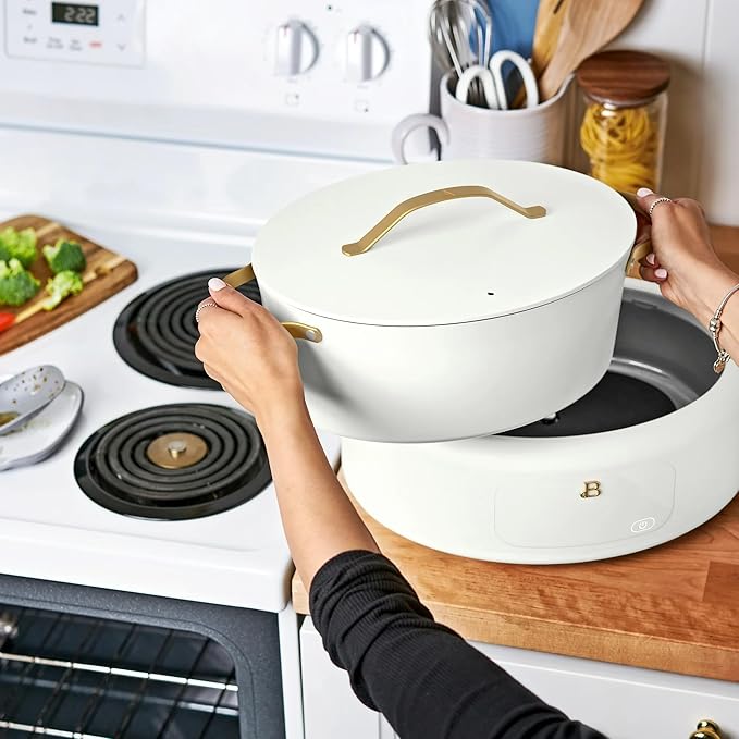 6-Quart 10-in-1 Programmable Multicooker – All-in-One Electric Pressure Cooker, Slow Cooker, Rice Cooker, Steamer & More with Digital Controls, Recipes Included by Drew Barrymore