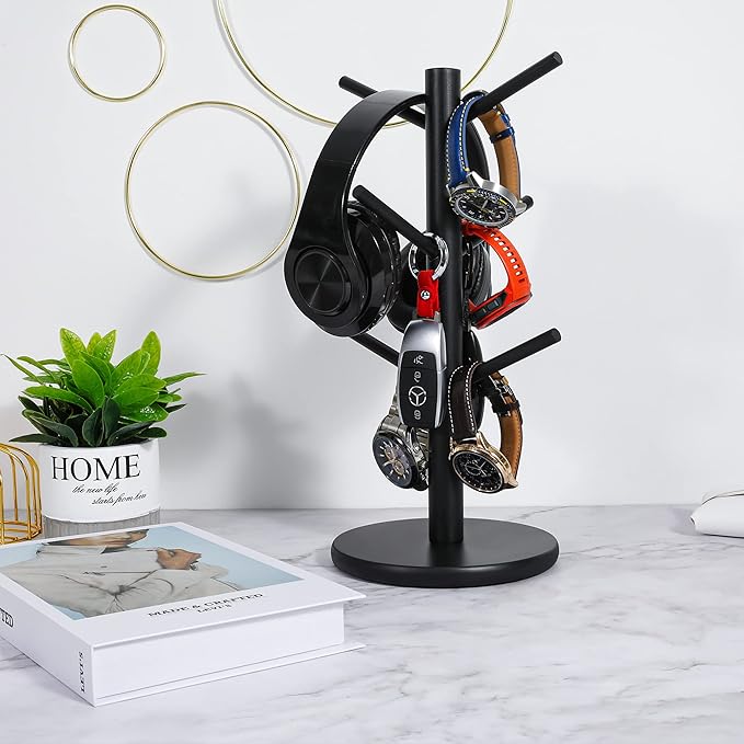 MyLifeUNIT Mug Holder Tree, Coffee Cup Holder with 6 Hooks (Black) | MyLifeUNIT, Mug Holder Tree, Coffee Cup Holder, 6 Hooks, Black