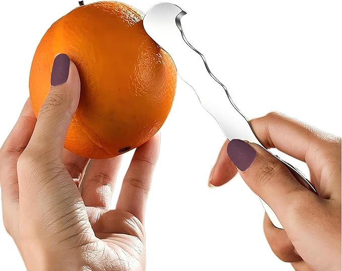Orange Peeler Tool 304 Stainless Steel, Citrus Peeler, Grapefruits, Lemons, Fruit Peeler Easy Skin Remover, Cutter & Slicer