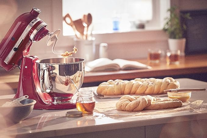 KitchenAid Artisan Series 5 Quart Tilt Head Stand Mixer, KSM150PS,Empire Red