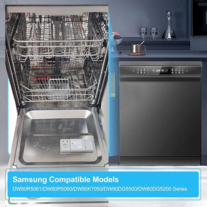 Upgraded DD82-01074A Middle Dishwasher Rack Replacement for Samsung Dishwasher Modle DW80R5061/DW80R5060/DW80K7050UG Series