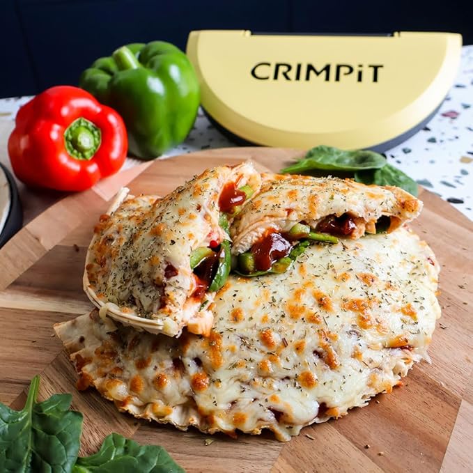 CRIMPiT Large Tortilla Sealer - For 10-12” Flour Tortillas | Make Sealed Tacos, Quesadillas, Burritos & More | Mess-Free Meals in Seconds | BPA-Free, Dishwasher Safe | Made in UK & USA
