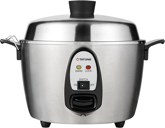 Tatung – TAC-06KN(UL) – 6 Cup Multi-Functional Stainless Steel Rice Cooker – Silver