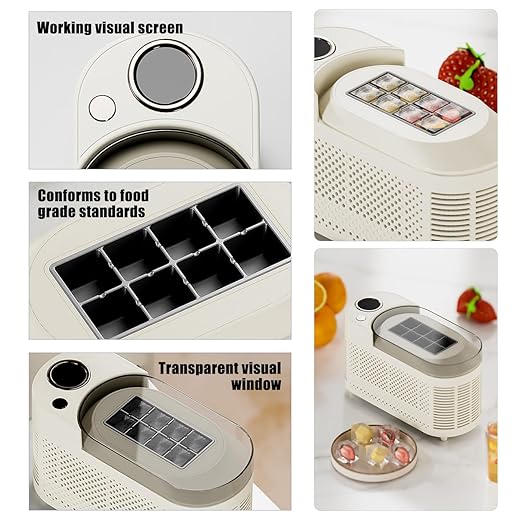Mini Ice Maker Machine Counter Top for Home, Ice Ready in 10 Mins, Low Noise & Energy Saving, Easy to Clean, Portable Small Clear Ice Cube Maker for Kitchen (Purple #Name?)