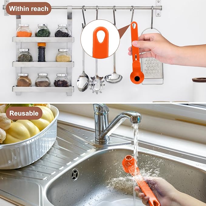 Palksky Coffee Scoop & Funnel for Reusable K Cup Refillable Coffee Pods,2 Tablespoon Coffee Measuring coffee Scooper,1PCS(Orange)