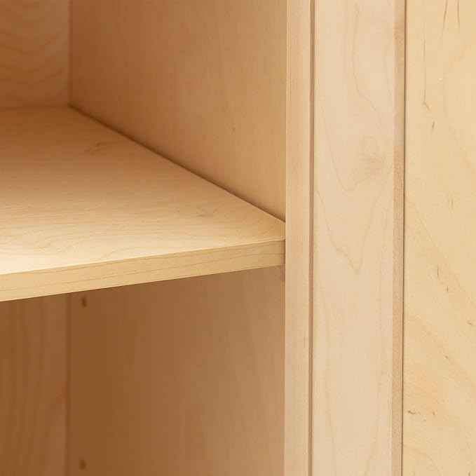 Quicklock RTA (Ready-to-Assemble) 42" Tall Wall Kitchen Cabinets - Shaker Style | 100% Hardwood | Made in America | Soft Close Hardware (Raw Maple, 12" D x 36" W x 42" H)