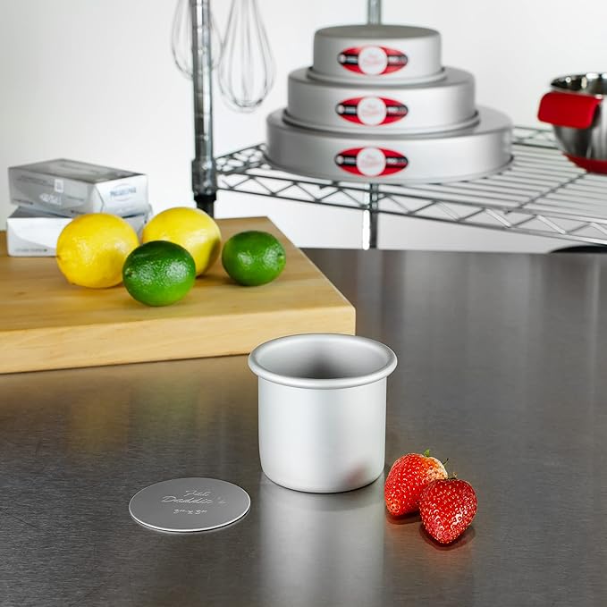 Fat Daddio's PCC-33CASE Anodized Aluminum Round Cheesecake Pans, 6 Piece Set, 3 x 3 Inch