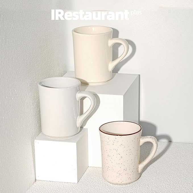 Stoneware Narrow Rim Commercial Grade Dinnerware (Brown Speckle, Cup 7oz)