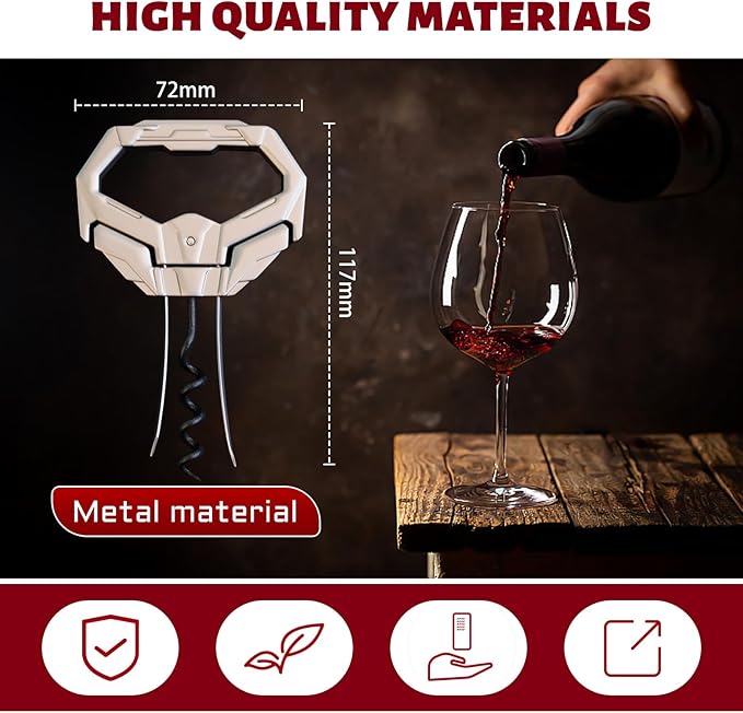 3 in 1 Ah So Two Prong Wine Opener & Cork Remover,It Can Remove The Older and Fragile Wine Corks so Easy for Connoisseurs to Uncork (Diamond)