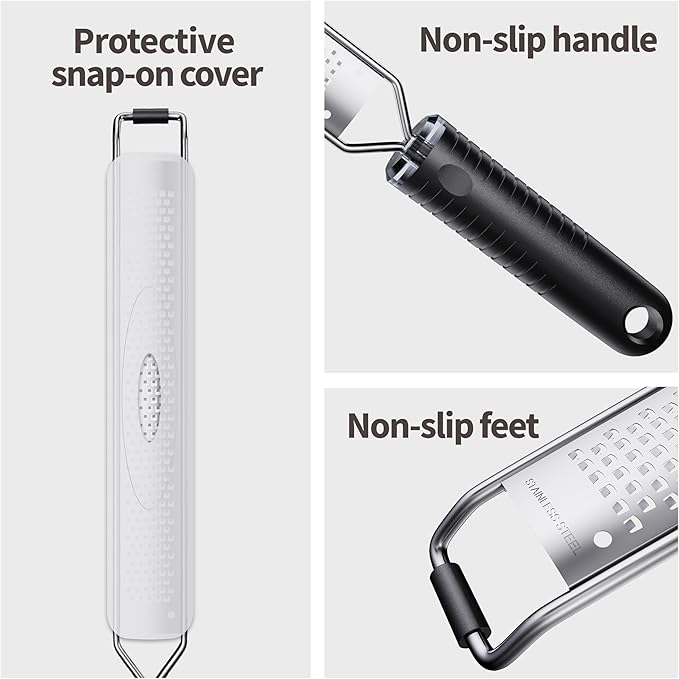 Cheese Grater with Non-Slip Handle, Lemon Zester,L15"x W1.4"