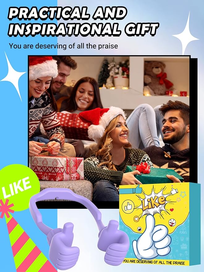 Stocking Stuffers for Teens Girls Kids Boys: Gifts for Men Women Thumbs Up Lazy Cellphone Holder for Desk Funny Gifts for Adults Teenager Mom Husband Friends Stuff Who Have Everything Christmas Ideas
