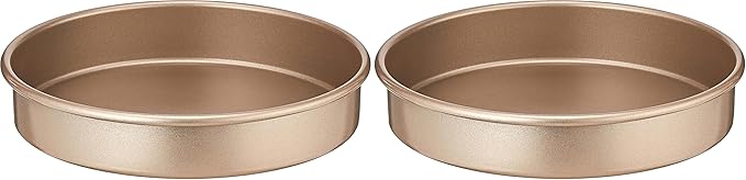 Cuisinart 9-Inch Chef's Classic Nonstick Bakeware Round Cake Pan, Champagne (Pack of 2)
