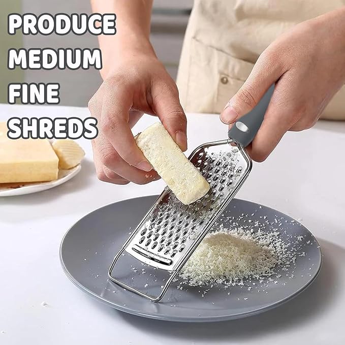 Lemon Zester Stainless Steel Cheese Garlic Grater Tool with Handle for Kitchen with Handle