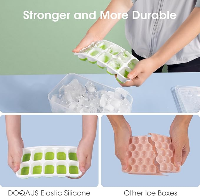 DOQAUS Ice Cube Trays 8 Pack