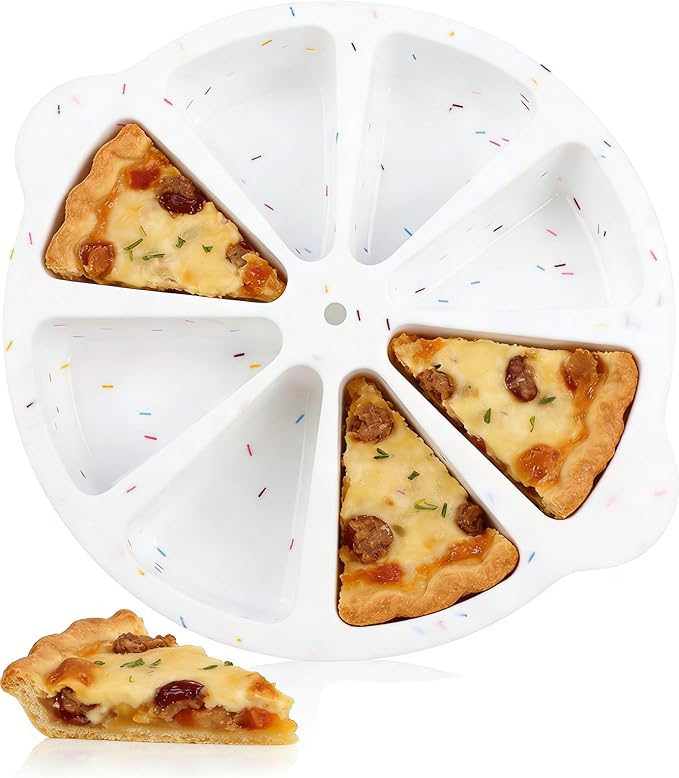 SHEbaking Silicone Scone Pans for Baking Wedge Pan 8-Cavity Silicone Slice Cake Mold Pie Pans for Quiche,Pizza,Brownies BPA free
