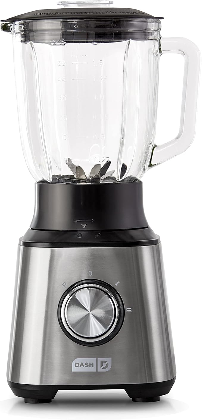 Dash Quest 50 oz Countertop Kitchen Blender, Professional Heavy Duty High Speed Processor and Mixer, Stainless