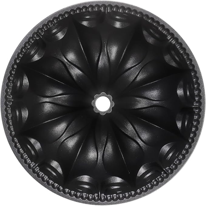 Frcctre 9 Inch Non-Stick Fluted Cake Pan, 10 Cups Heavy Duty Fluted Tube Cake Pan Baking Mold Easy Release Aluminum Baking Mold for DIY Cakes