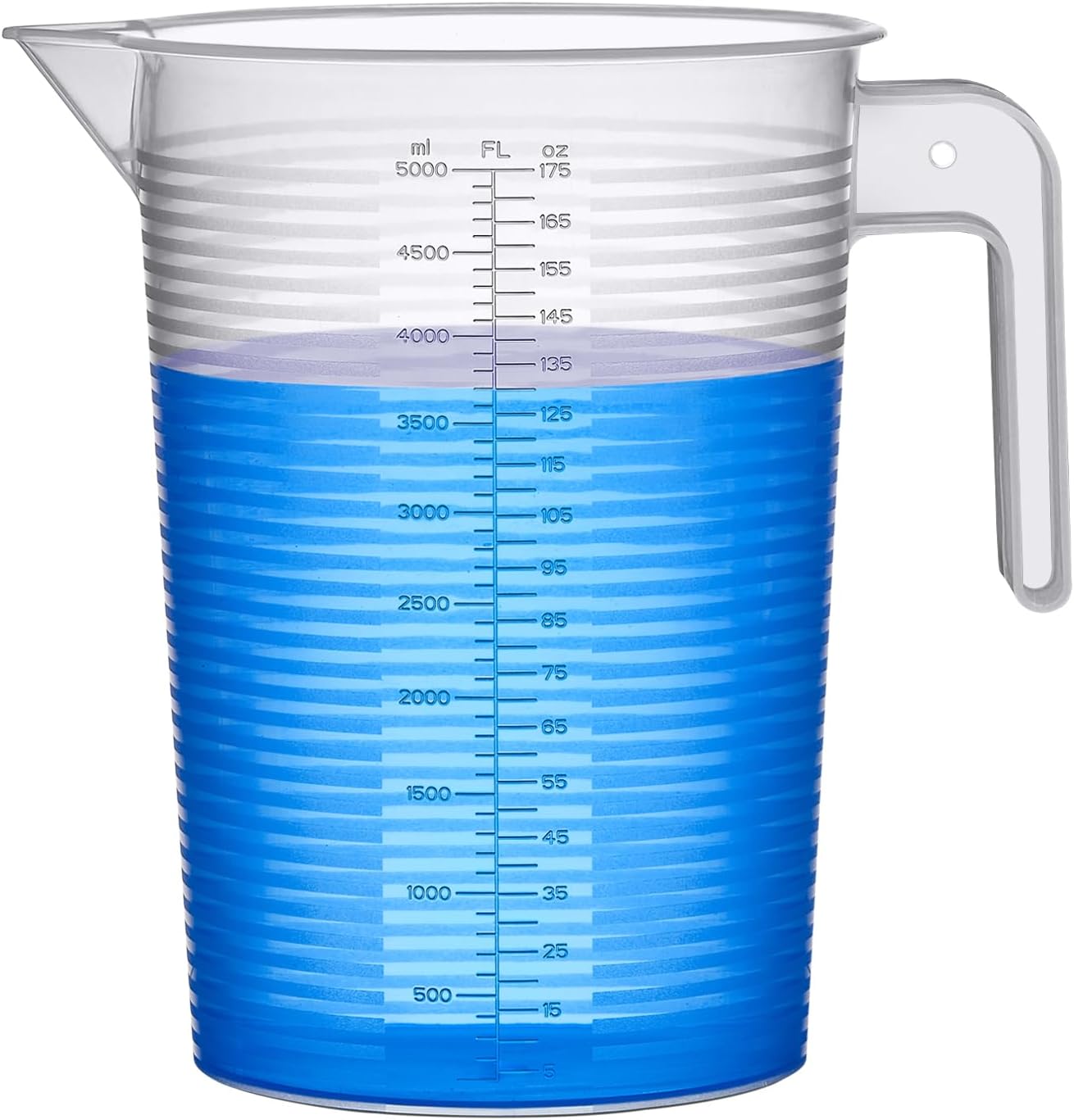 Amazing Abby - Michelle - 128-Ounce (1-Gallon, 4-Quart) Unbreakable Plastic Measuring Pitcher (1-Pack), Measuring Jug with Conversion Chart, Food-Grade, Dishwasher-Safe, Great for Kitchen, Lawn, Pool