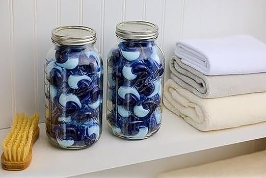 Ball - 64oz Wide Mouth Jars with Lids & Bands 5 Pack Jars | Half Gallon Large Glass Mason Jar for Food Storage with airtight Lid, 0.5 Gallon Glass Jar with Lid and Bands, Set of 5