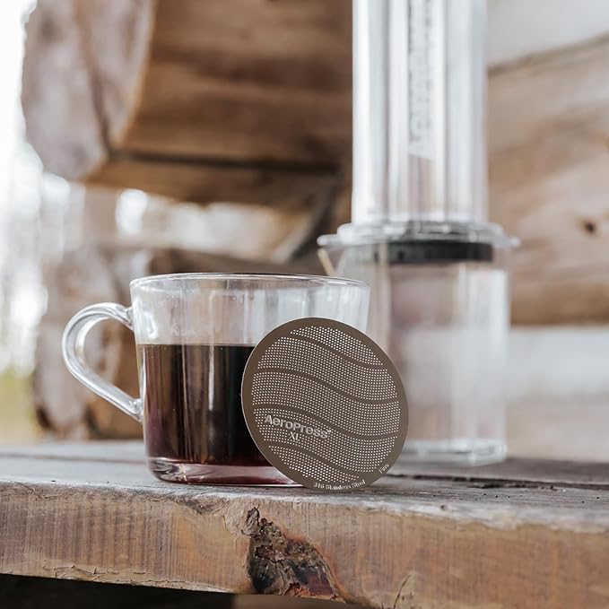 AeroPress XL 316 Stainless Steel Reusable Filter, Durable Metal Coffee Filter, Sustainable, Eco-Friendly, Travel-Friendly, Fits XL Size AeroPress Manual Coffee Makers