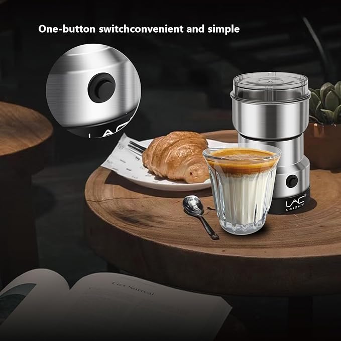 Coffee Grinder Electric & Spice Grinder, 150W Fast Grinding with Stainless Steel Blades | for Coffee Beans, Spices, Seeds, Herbs | Dry Food Mill | Mini Kitchen Grinder (Handheld)