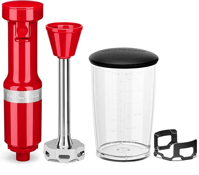 KitchenAid Variable Speed Corded Hand Blender KHBV53, Passion Red