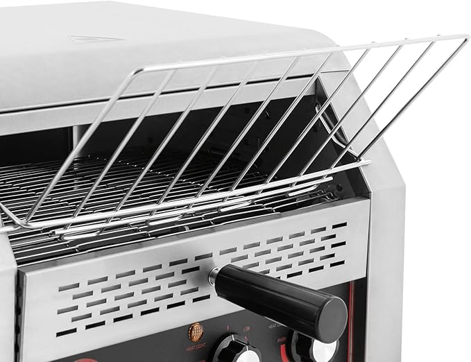 Commercial Conveyor Toaster 450 Slices/Hour 2400W Heavy Duty Industrial Stainless Steel Electric Restaurant Commercial Toaster with Handle&Double Heating Tubes for Home Restaurants
