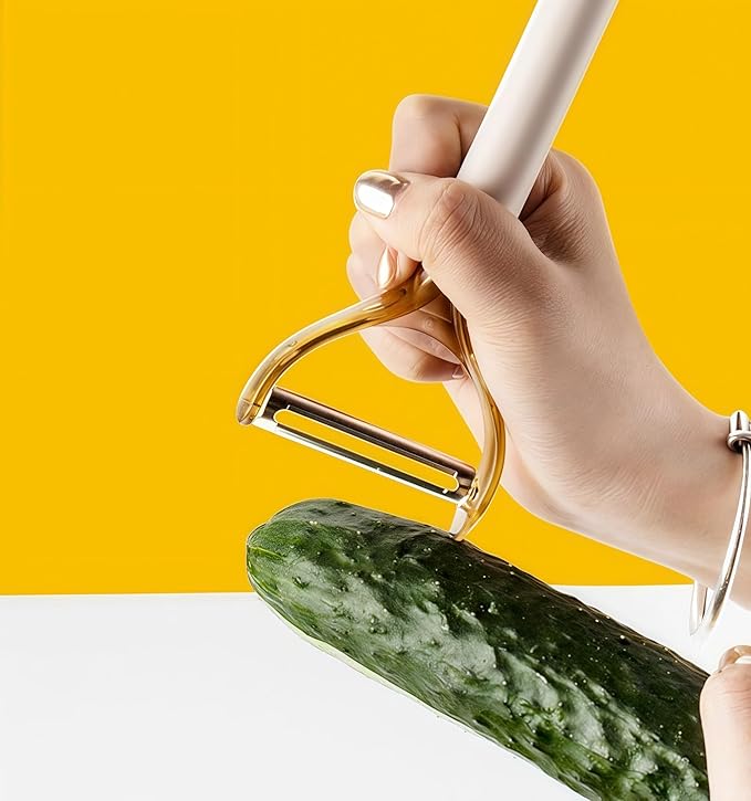 Chef Premium Vegetable Peeler Vegetable for kitchen Carrot Potatoes Fruit Peeler Y-Shaped Peelers Multifunctional Kitchen peeler (Beige)