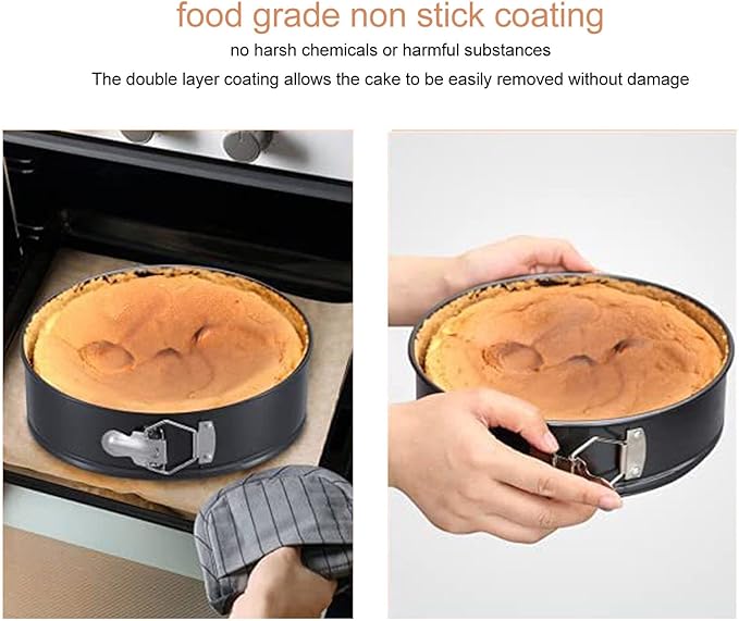 Cake Pan Set, Round Cheesecake Pan, Nonstick Cake Pan with Removable Bottom for Cheesecakes, Yogurt Cakes, Mousse, Coffee Cakes (24/26/28)