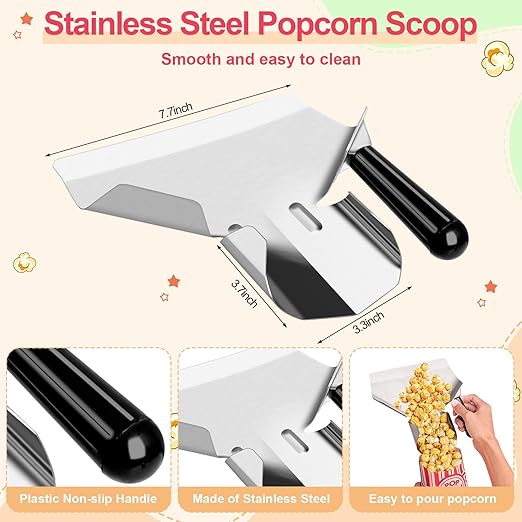 Dualshine 302 Pcs Popcorn Bags with Popcorn Scoop and Salt Shaker,1 oz Small Bulk Paper Popcorn Bags Individual Servings,Popcorn Kits for Popcorn Machines Supplies Party Movie Night Theater