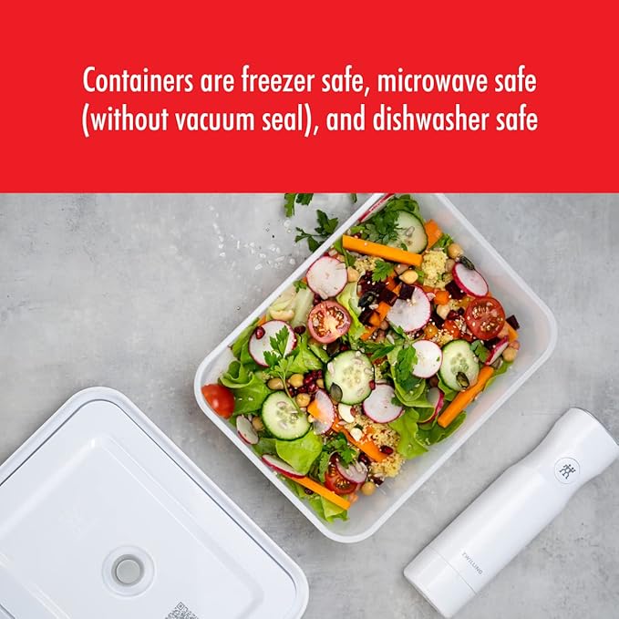 ZWILLING Fresh & Save Plastic Fridge Box, Airtight Food Storage Container, Meal Prep Container, BPA-Free, Grey