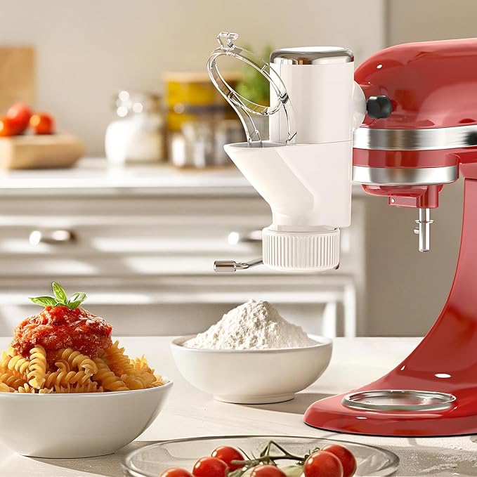 GVODE Gourmet Pasta Press Attachment for KitchenAid Stand Mixer, Pasta Maker KitchenAid Attachment with 7 Interchangeable Pasta Plates