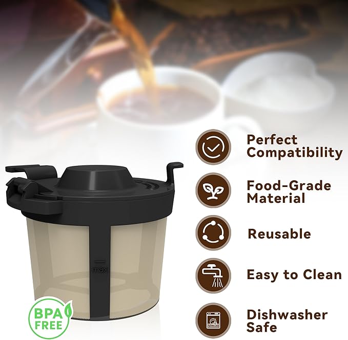Coffee Basket Compatible with Ninja Coffee Maker, Reusable Basket Filters for Ninja PB051 & PB041ST, 1pack