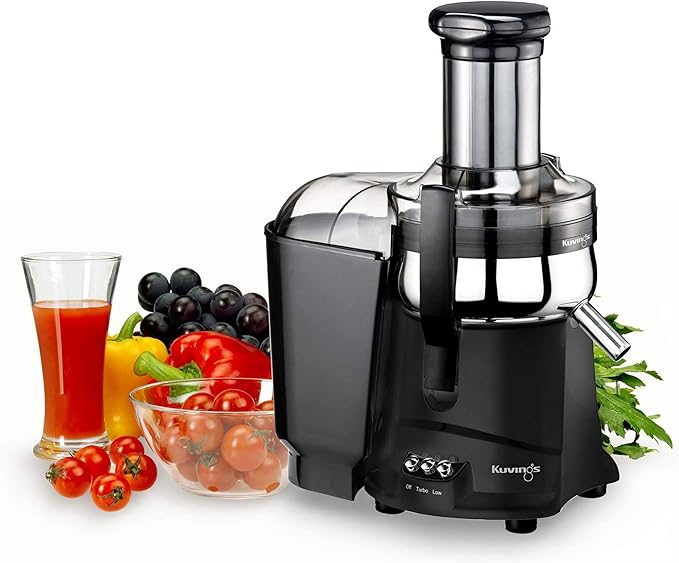 Kuvings Centrifugal Juicer, Black, 12.9 x 8.2 x 16 inches