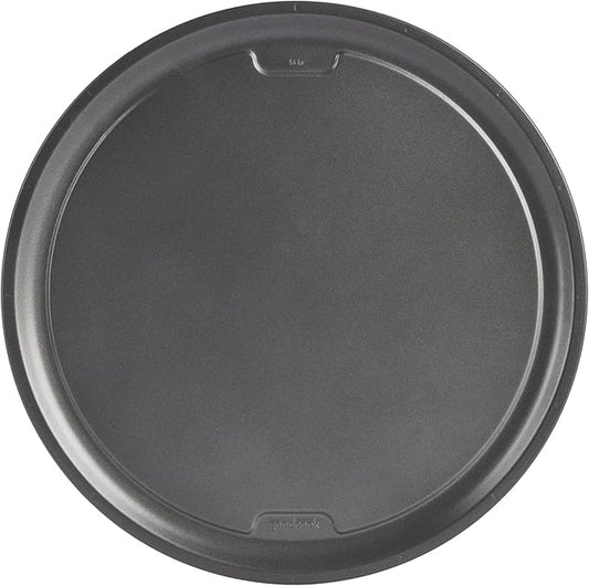 GoodCook PRO Pizza Pan Nonstick Warp & Scratch-Resistant Dishwasher-Safe Carbon Steel Construction for Even Baking Oven Safe to 480°F, 16-Inch, Gray