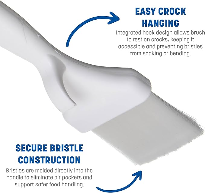 SPARTA Meteor Basting Brush, Nylon Bristle Pastry Brush for Cooking and Baking, 2" Wide, 1 Count, White